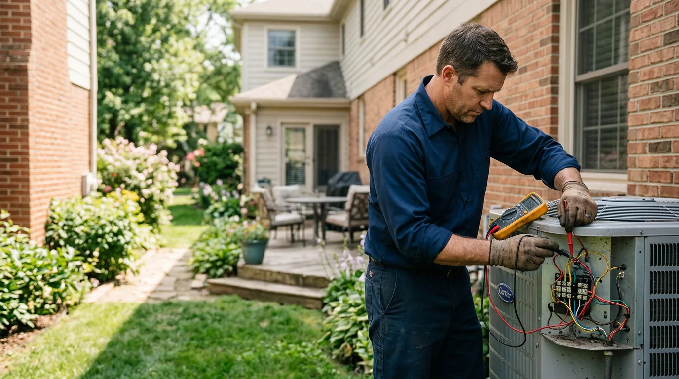 HVAC technician working near Osseo, MN